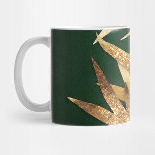 Golden Bamboo Leaves Mug